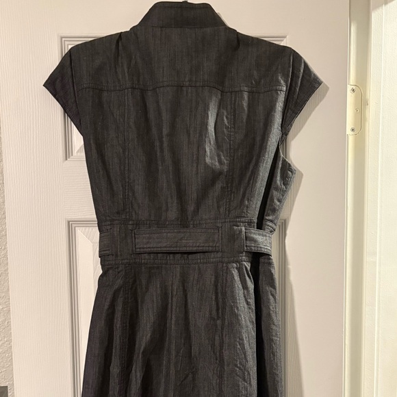 Calvin Klein Midi Dress Button Detail Sophisticated Classic Fit - Picture 5 of 7